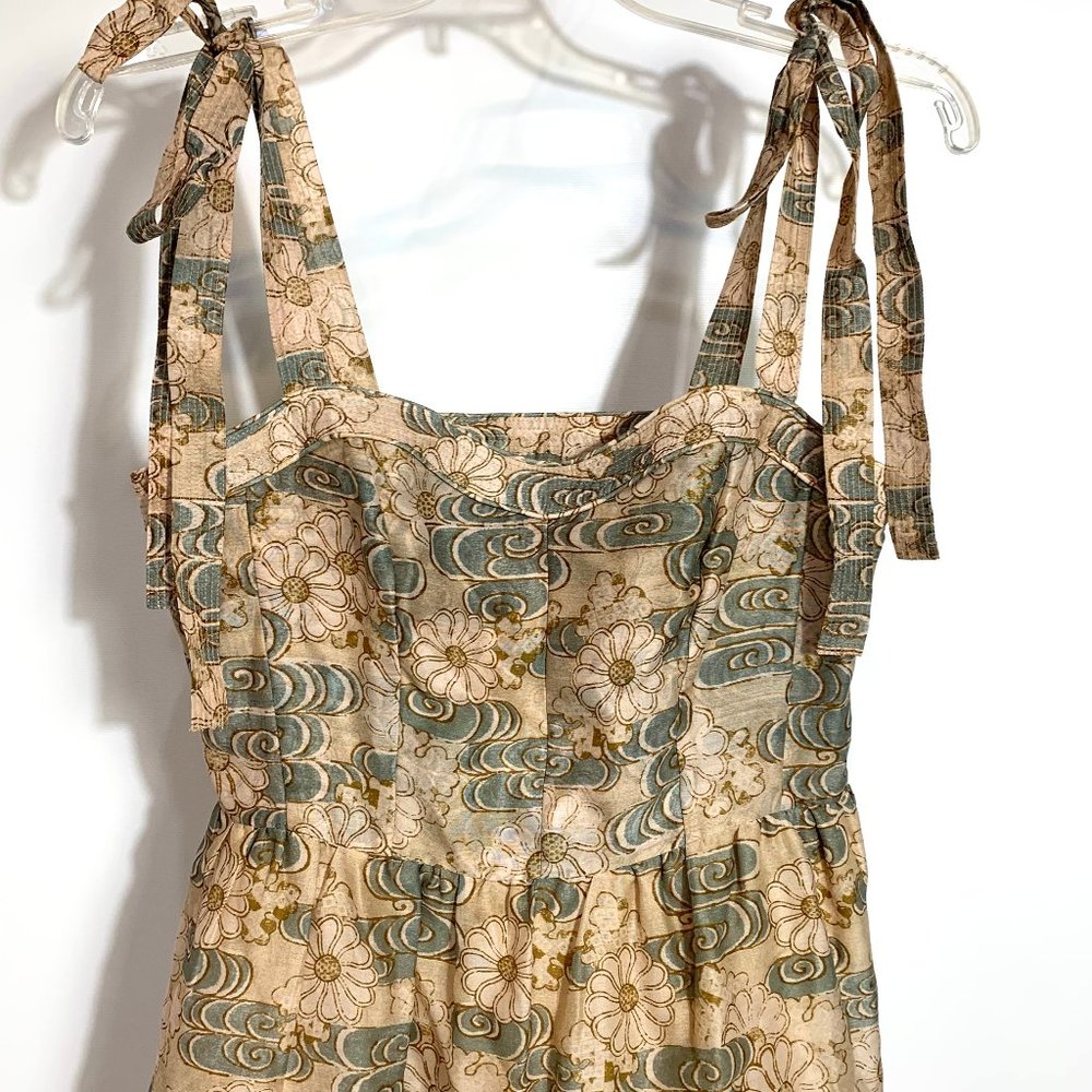 ULLA JOHNSON NWT Minerva Midi Organza Dress Color Willow Size 2 - Picture 8 of 12